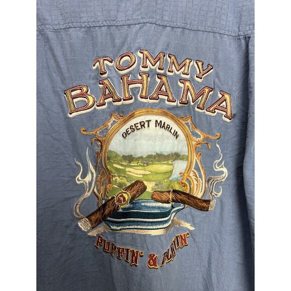 Tommy Bahama "Puffin and a Playin" Men's Embroidered Camp Bowling Shirt SZ XL - Picture 7 of 10